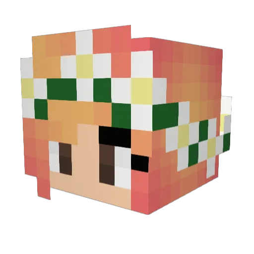 CocoaCupcake101 Minecraft avatar head, 3D render