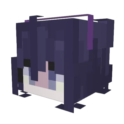 Cocoadian Minecraft avatar head, 3D render