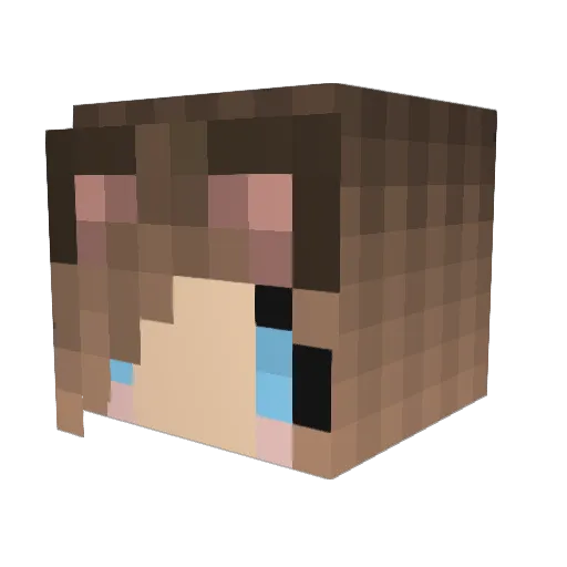 Cocoakitten Minecraft avatar head, 3D render