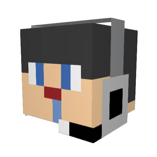 Cocobear87 Minecraft avatar head, 3D render
