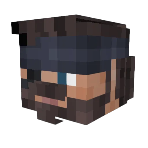 Cococrazycat Minecraft avatar head, 3D render
