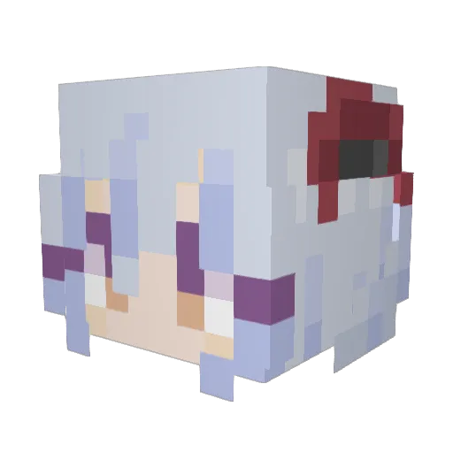 Cocogoatosis Minecraft avatar head, 3D render