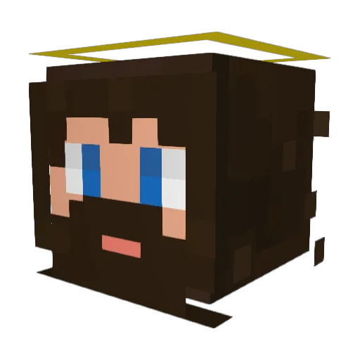 Cocojohnny Minecraft avatar head, 3D render
