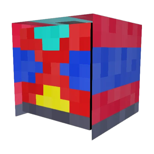Cocolocomec Minecraft avatar head, 3D render