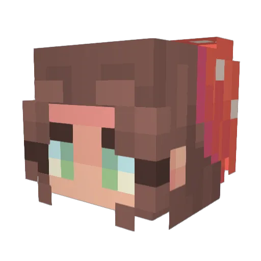 Coconana423 Minecraft avatar head, 3D render