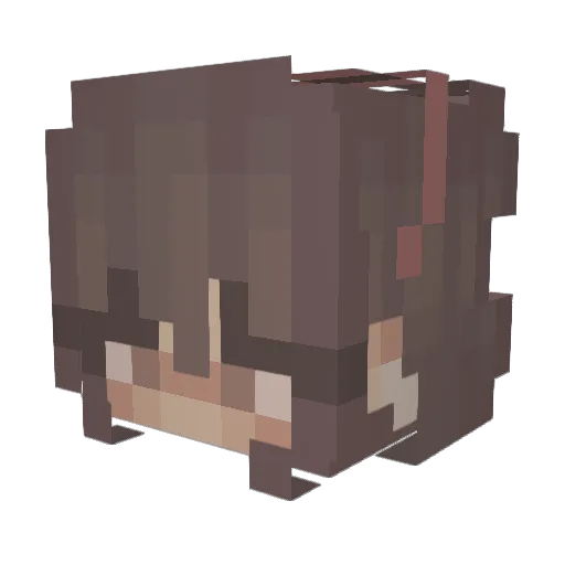 Coconnnnut Minecraft avatar head, 3D render