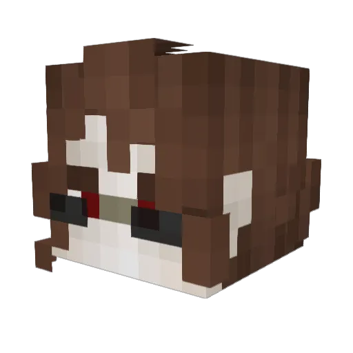 CoconutGunblox Minecraft avatar head, 3D render