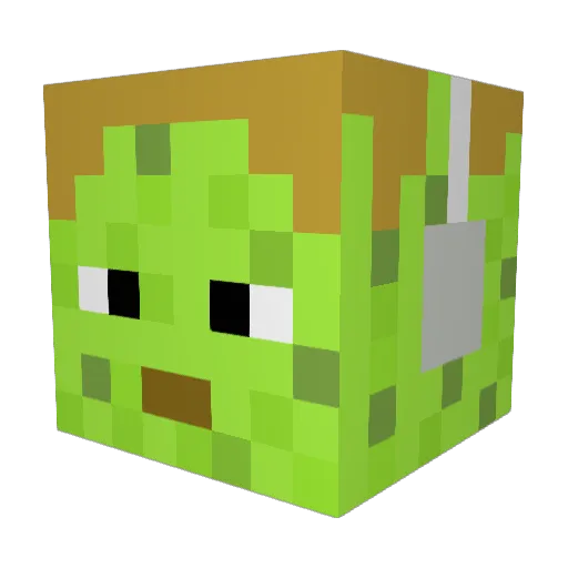 CoconutPumpkin Minecraft avatar head, 3D render