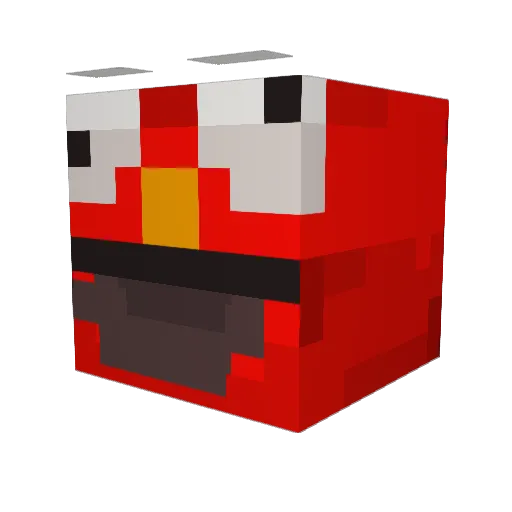 Coconutlegs Minecraft avatar head, 3D render