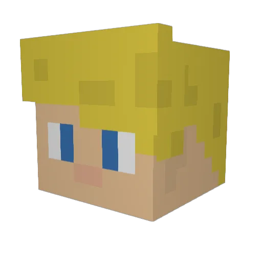 Cocoplay126 Minecraft avatar head, 3D render