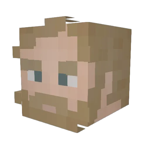 Cocusai Minecraft avatar head, 3D render