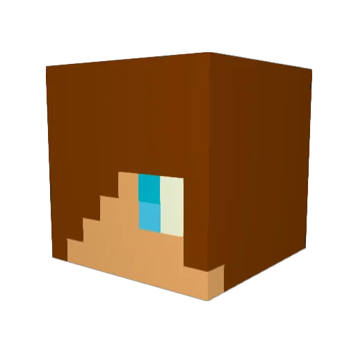 Cod_GhostMaster Minecraft avatar head, 3D render