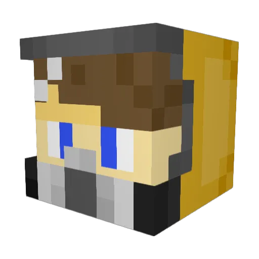 CodaDude Minecraft avatar head, 3D render