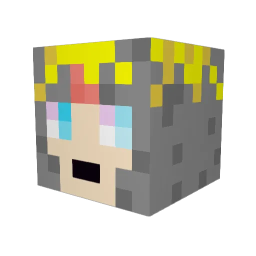 Codaclyn Minecraft avatar head, 3D render