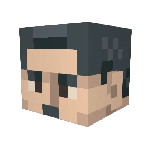 Code9red Minecraft avatar head, 3D render