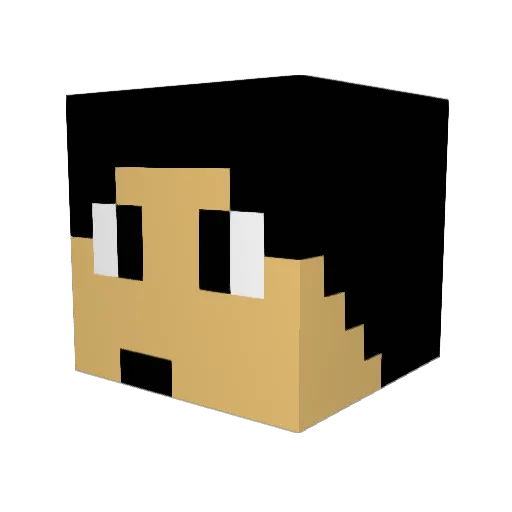 CodeAdapt Minecraft avatar head, 3D render