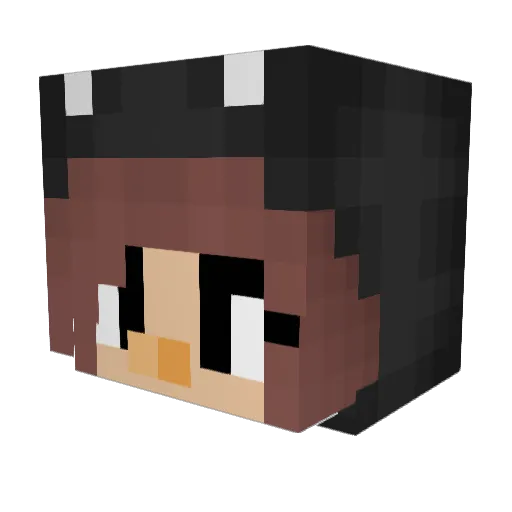 CodeBlooded Minecraft avatar head, 3D render