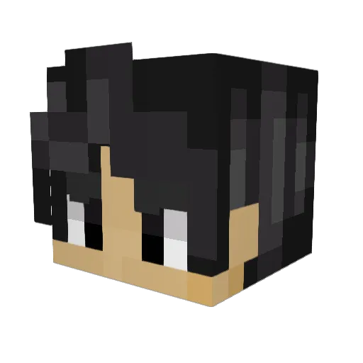 CodeHuskie Minecraft avatar head, 3D render