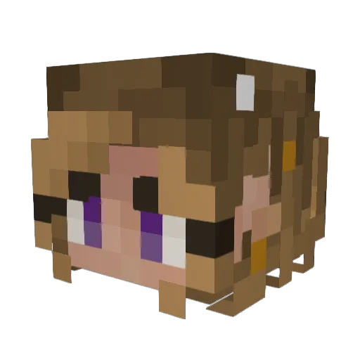 CodeNameLuna Minecraft avatar head, 3D render