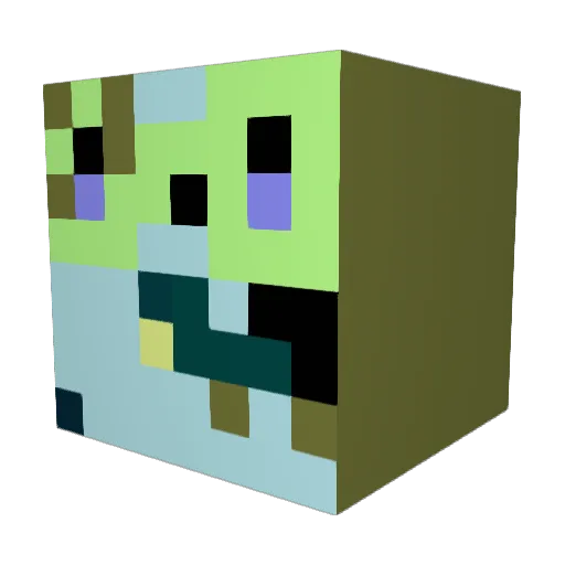 CodeNinjasWC Minecraft avatar head, 3D render