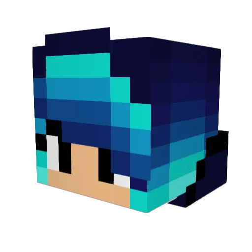CodeRedSky Minecraft avatar head, 3D render