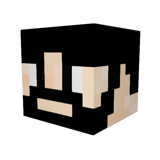 CodeW_YT Minecraft avatar head, 3D render