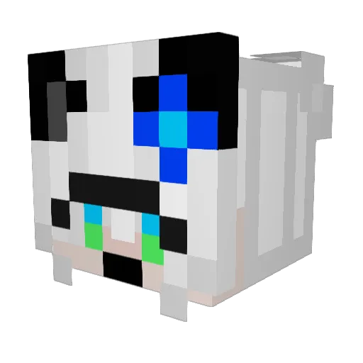 CodeWolfie Minecraft avatar head, 3D render