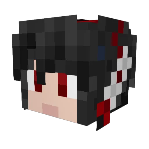 Code_AYA Minecraft avatar head, 3D render