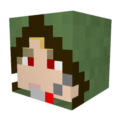 Code_Drathon Minecraft avatar head, 3D render