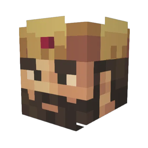 Codeation Minecraft avatar head, 3D render