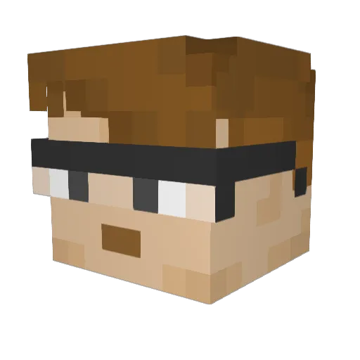 Codecraft06 Minecraft avatar head, 3D render