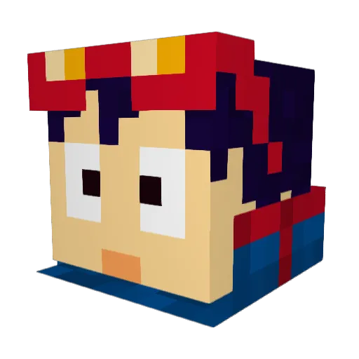 Codekingmss Minecraft avatar head, 3D render