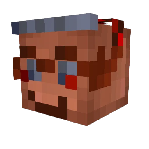 Codemob Minecraft avatar head, 3D render