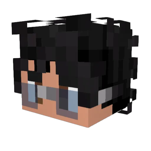 Codeteus Minecraft avatar head, 3D render