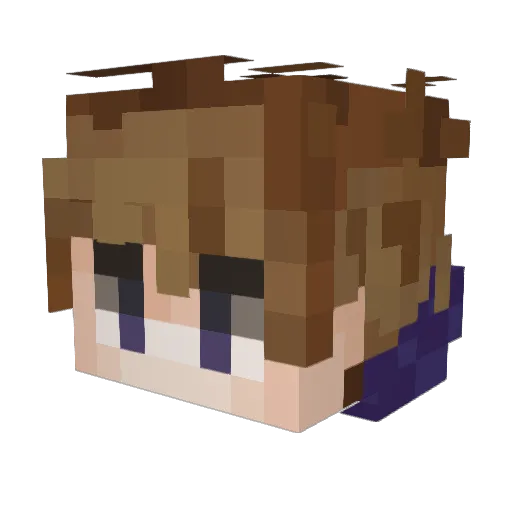 Codetronx Minecraft avatar head, 3D render