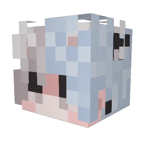 CodexV Minecraft avatar head, 3D render