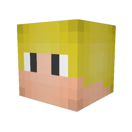 Codezito Minecraft avatar head, 3D render