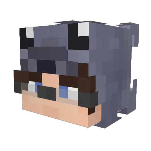 Codiiy Minecraft avatar head, 3D render