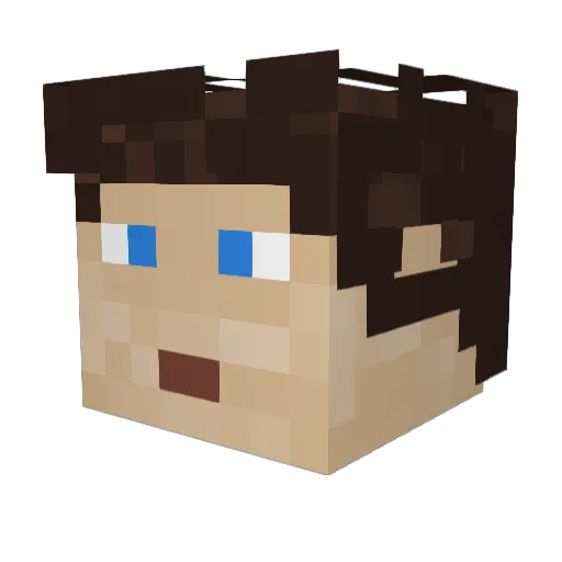 CodingLegend0100 Minecraft avatar head, 3D render