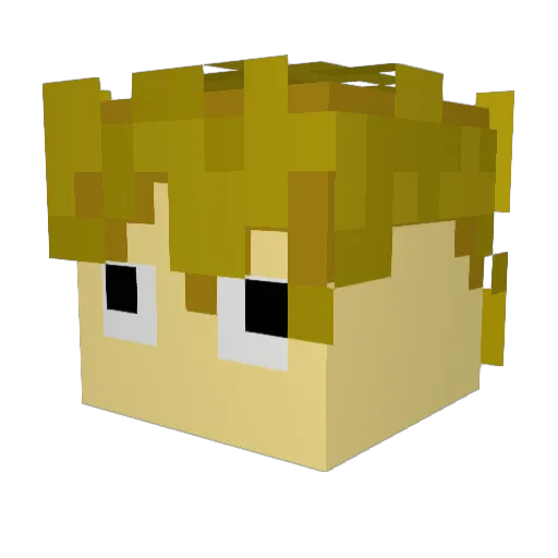 Codobor Minecraft avatar head, 3D render