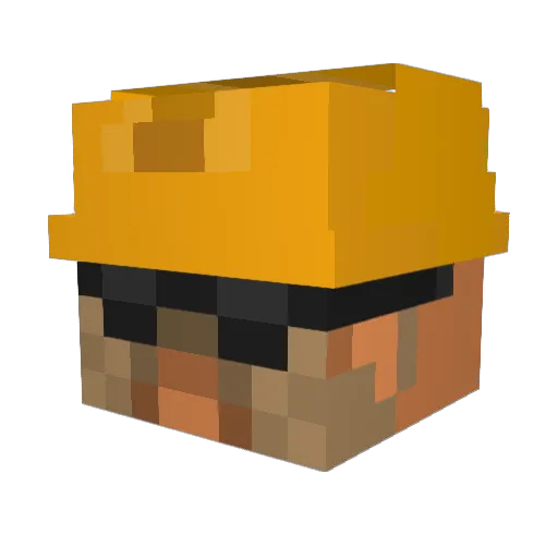 Codock Minecraft avatar head, 3D render