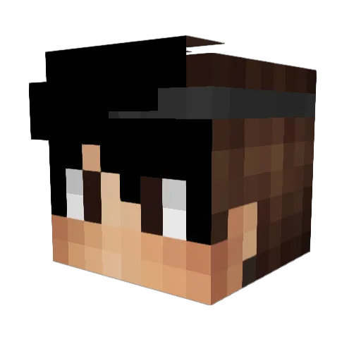 Codpmip Minecraft avatar head, 3D render