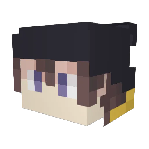 Codracal Minecraft avatar head, 3D render