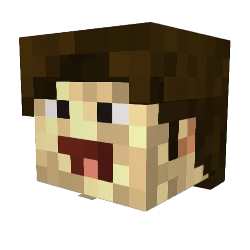 CodyPlays Minecraft avatar head, 3D render