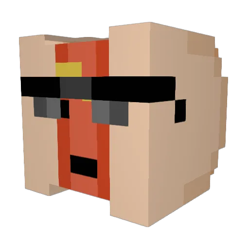 Codyoria256 Minecraft avatar head, 3D render