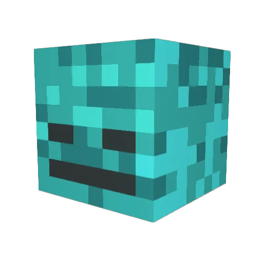 CoelPlaysMC Minecraft avatar head, 3D render