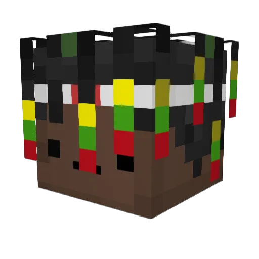 Coelhinhodmf Minecraft avatar head, 3D render