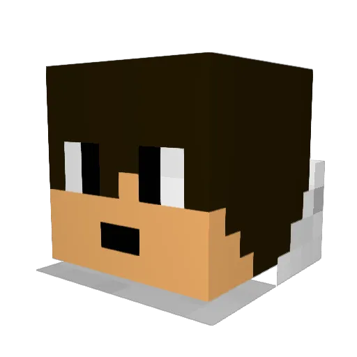 Coelho_Gamer Minecraft avatar head, 3D render