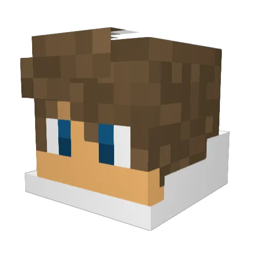 Coelhogamer Minecraft avatar head, 3D render