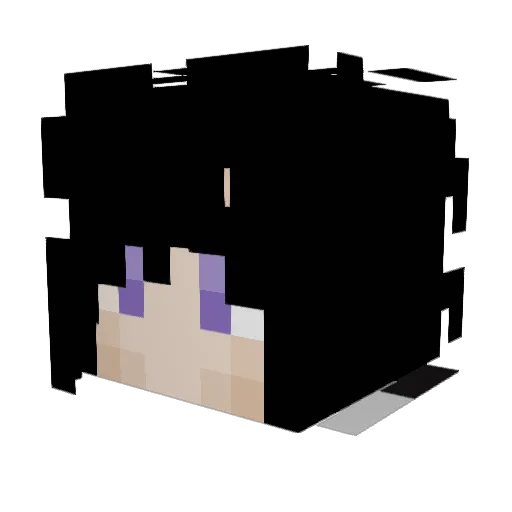 Coema Minecraft avatar head, 3D render